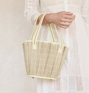 Lorna Murray Breakwater Mini Small Tropez Straw Beach Bag Tote NWT $235